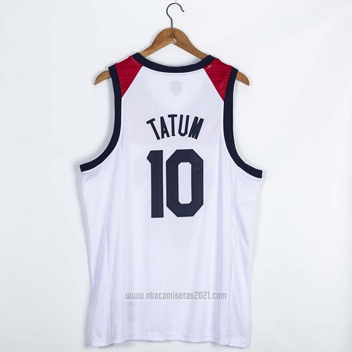 Camiseta USA 2021 Jayson Tatum #10 Blanco